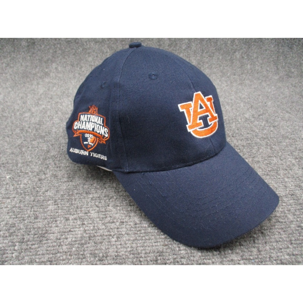 AMC Mens Baseball Cap Structured Navy Auburn Tigers 2010 National Champions OSFA